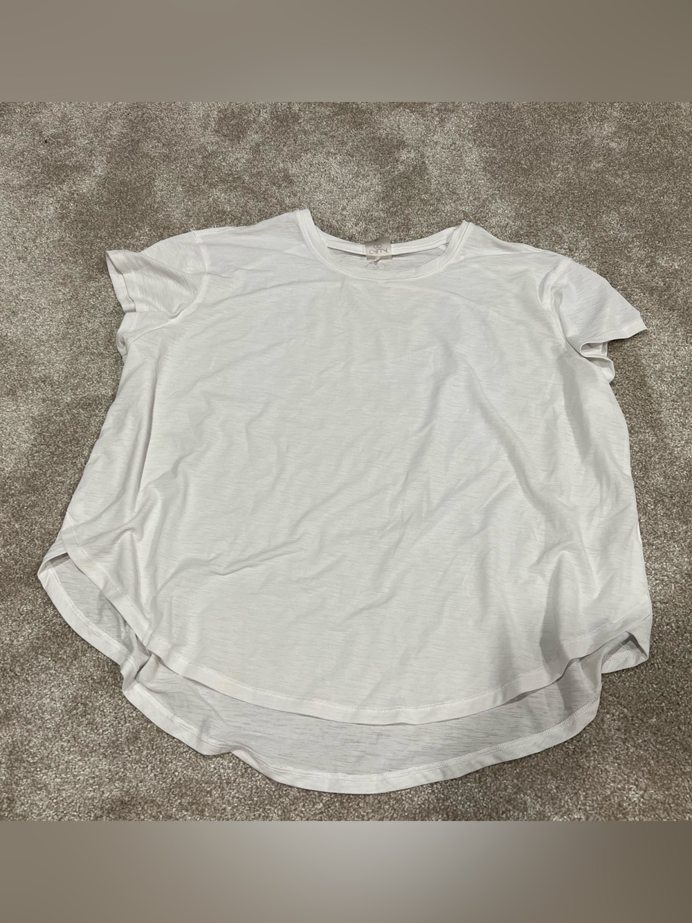 Calia Women's White Crewneck Short Sleeve Top